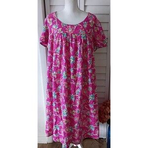 Only Necessities women's pullover half-sleeve lounge muumuu pockets 18/20